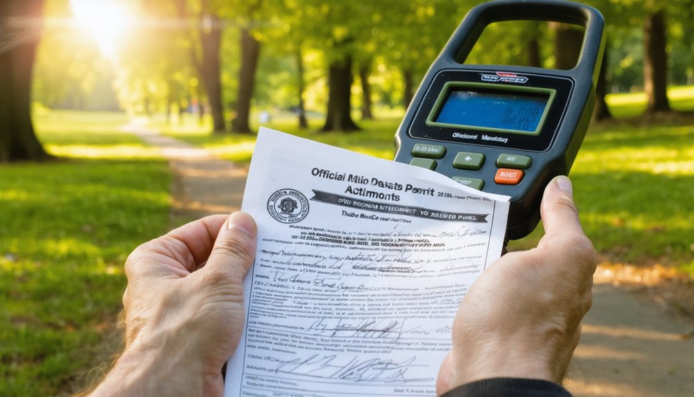 varying metal detecting permit requirements