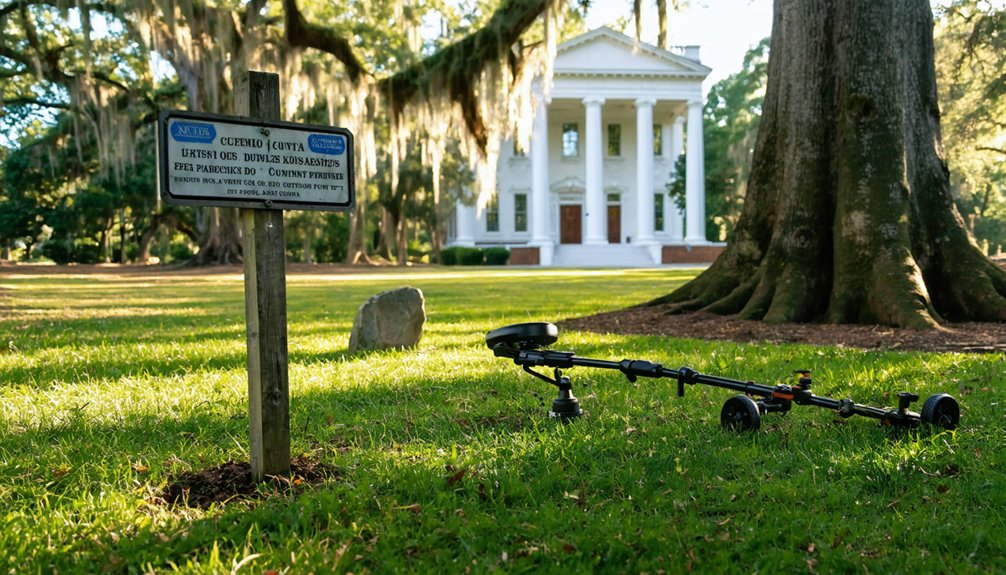 verify municipal county metal detecting regulations