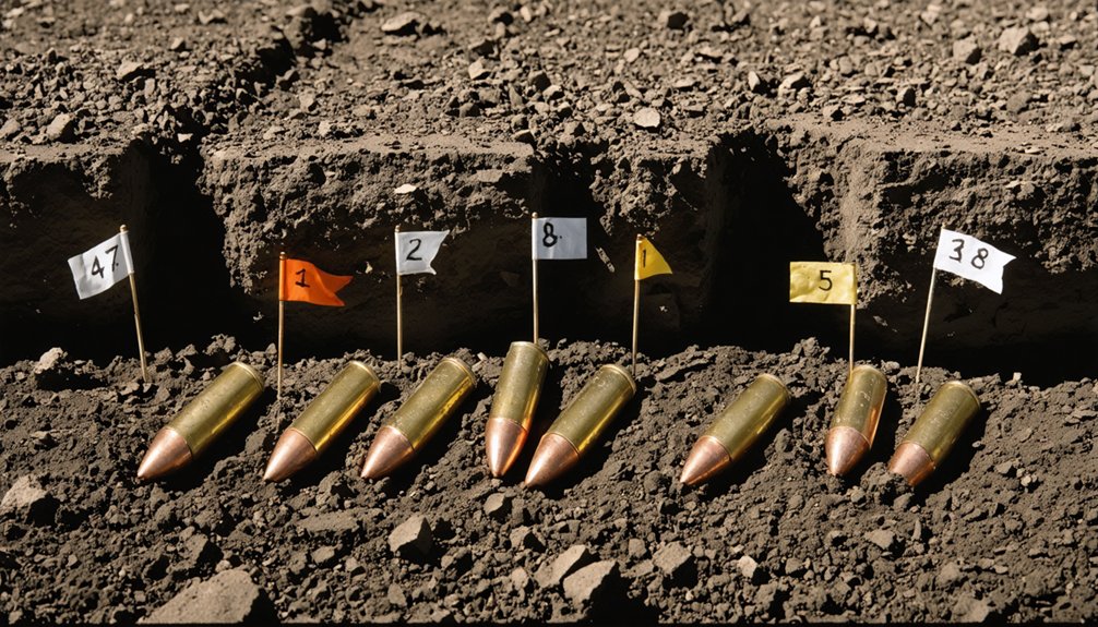 bullet penetration in soil