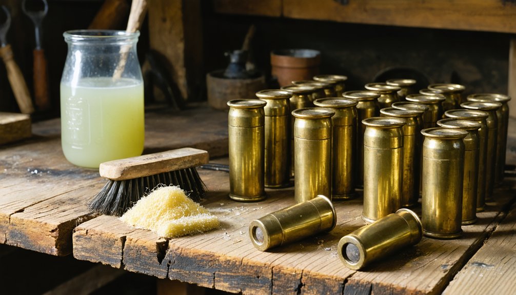 clean brass cartridge cases