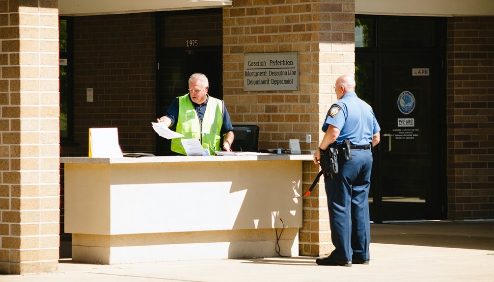 contact before metal detecting