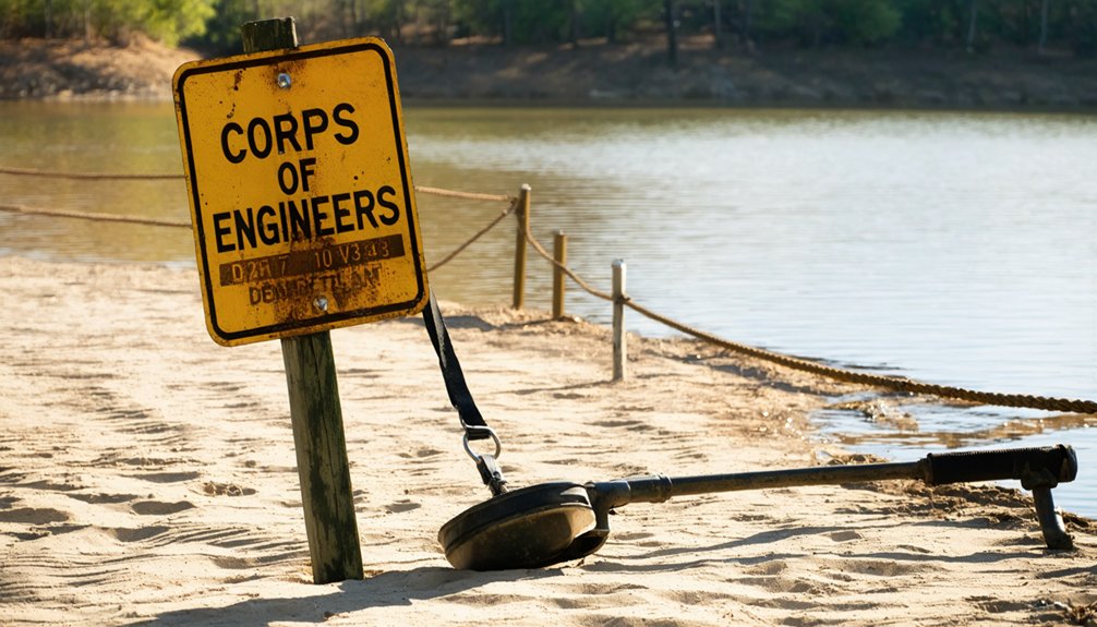 corps lakes detecting regulations