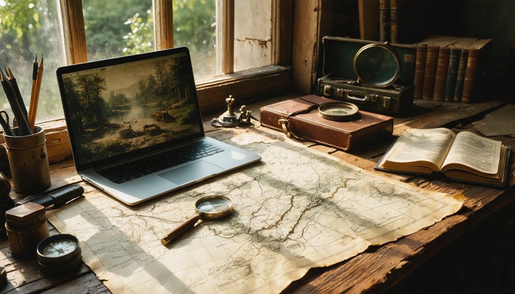 exploring deserted sites for treasures