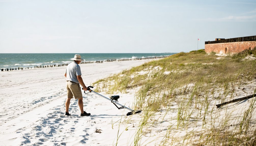 low tide treasure hunting