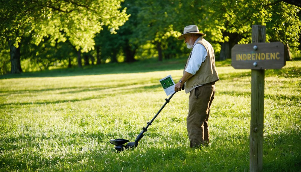 metal detecting at parks