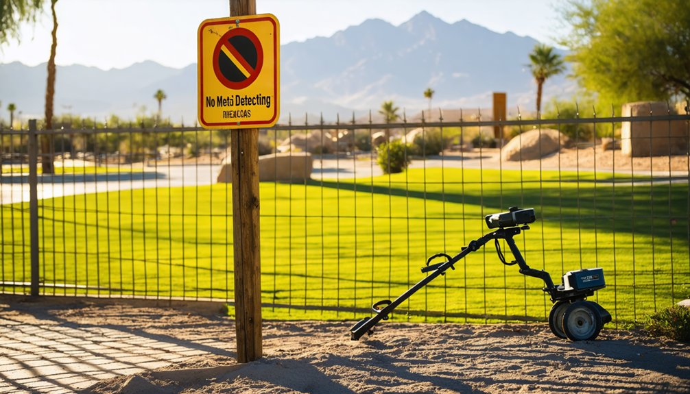 metal detecting banned locations