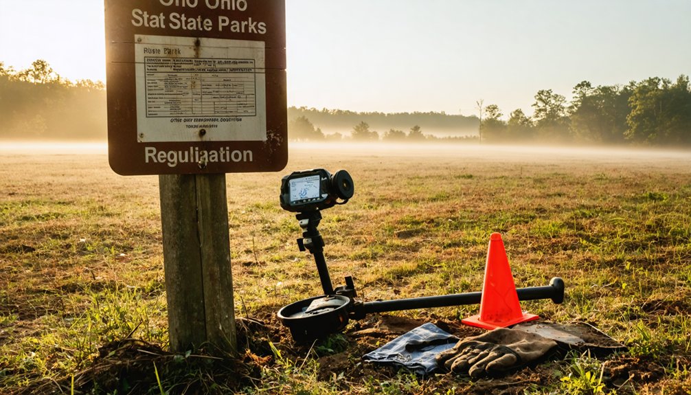 metal detecting in parks