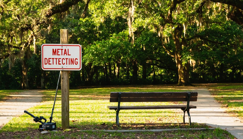 metal detecting is prohibited