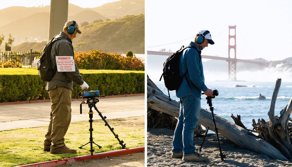 metal detecting permit differences