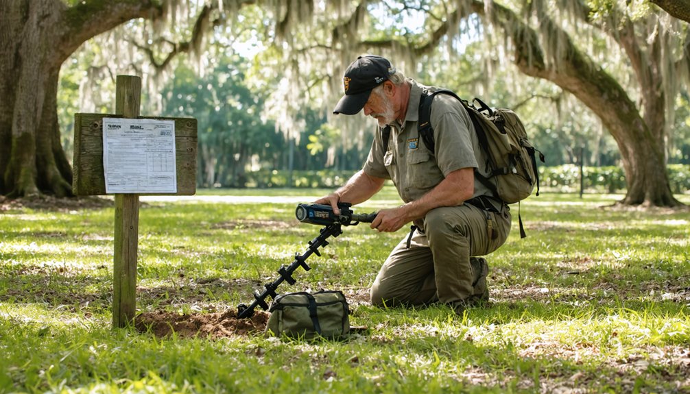 metal detecting permit rules