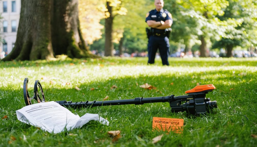 metal detecting permit violations