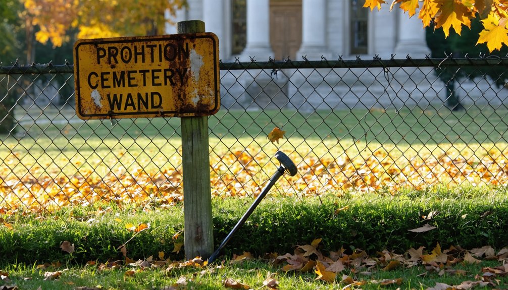 metal detecting prohibited areas