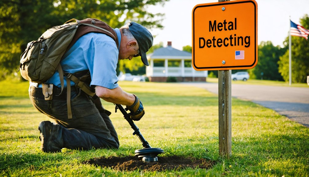 metal detecting prohibited areas