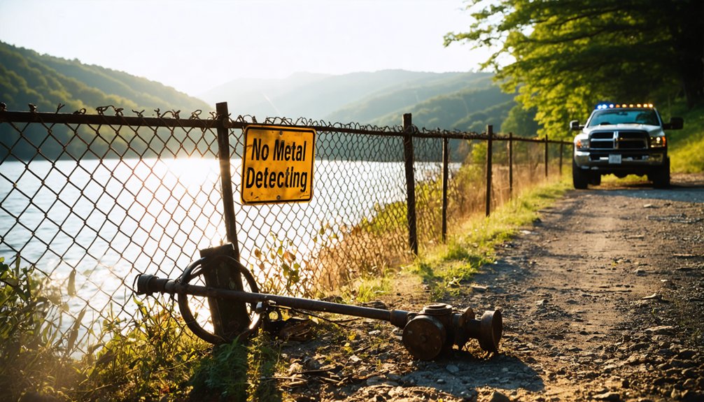 metal detecting prohibited everywhere