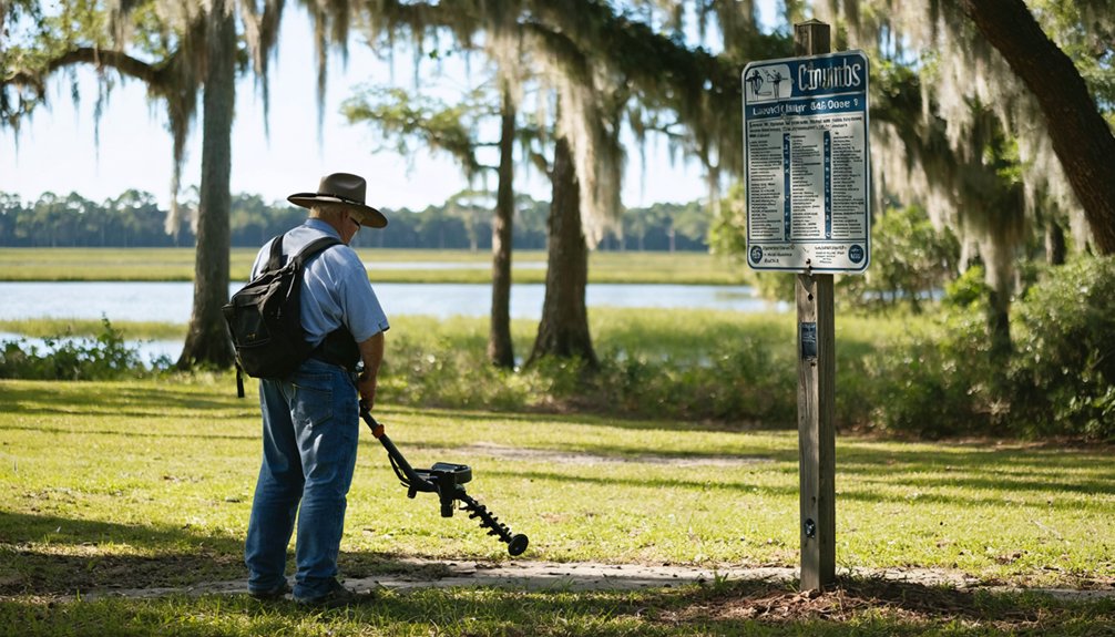 metal detecting regulations lake city