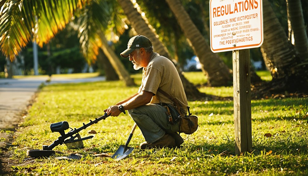 metal detecting regulations north miami