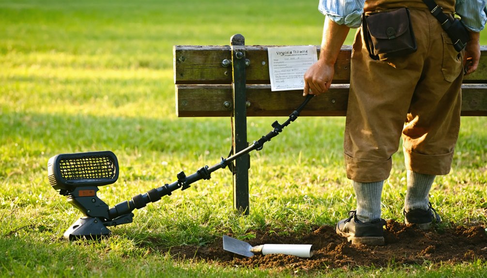 metal detecting regulations staunton