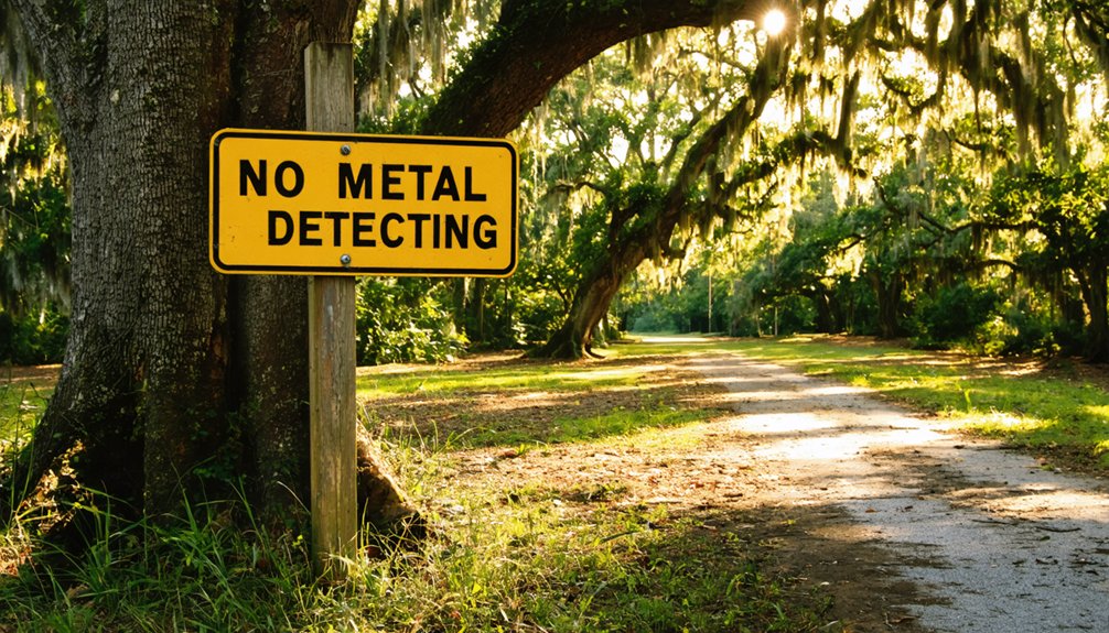 metal detecting restrictions apply