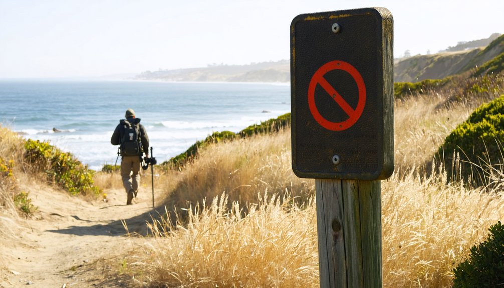 metal detecting restrictions california