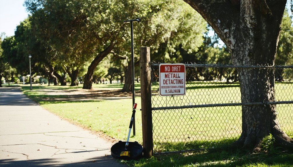 metal detecting restrictions enforced