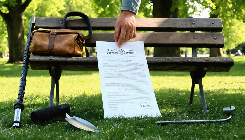 obtain metal detecting permit