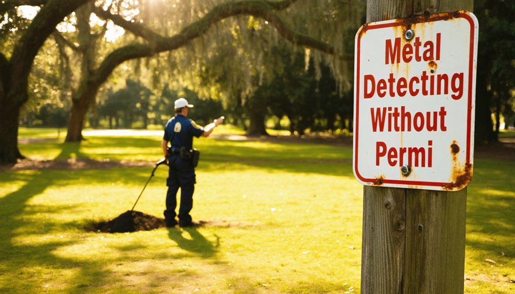 permit required for metal detecting