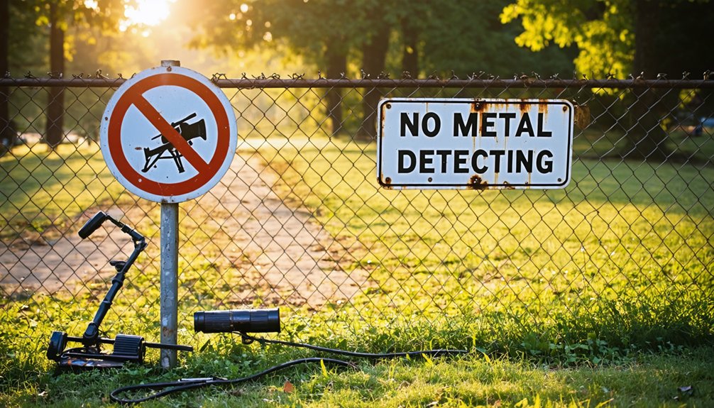 prohibited illinois metal detecting