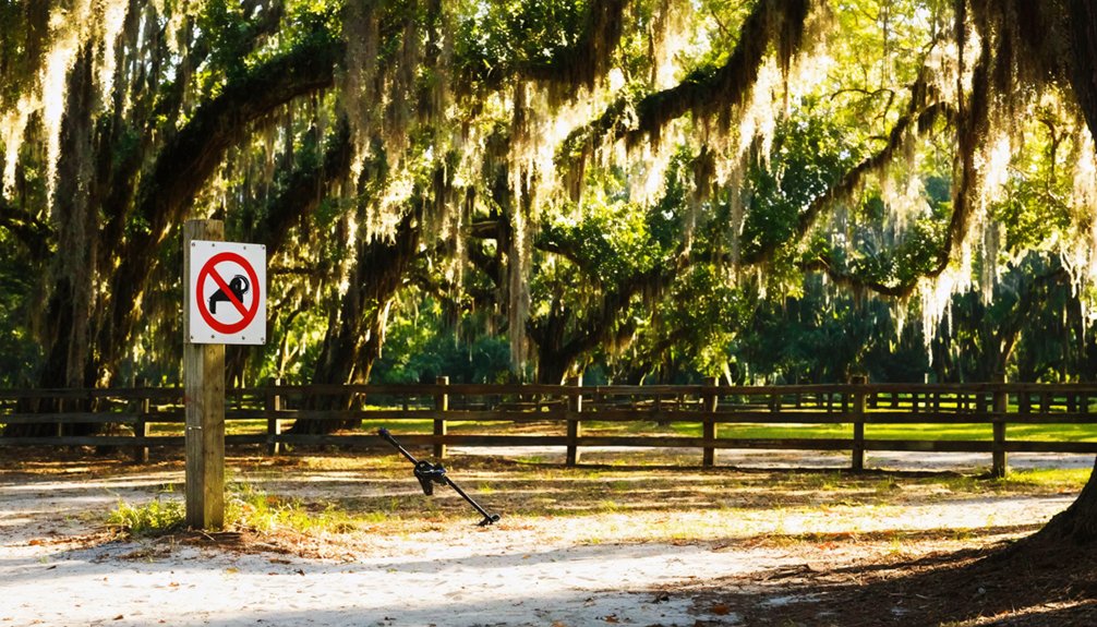 restricted metal detecting areas