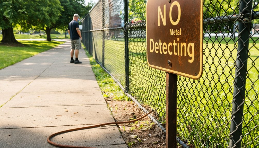 restricted metal detecting areas