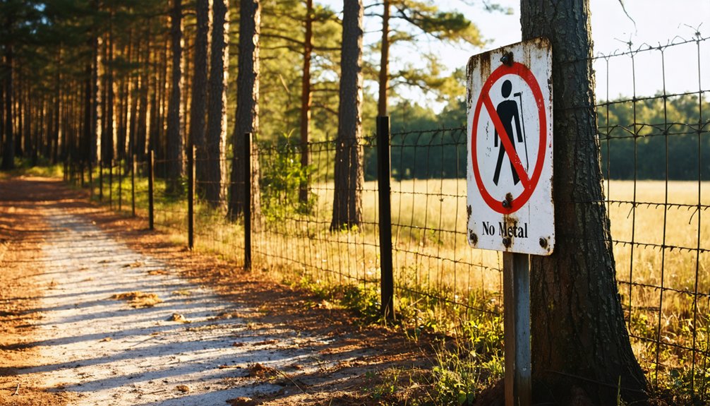 strict metal detecting prohibitions