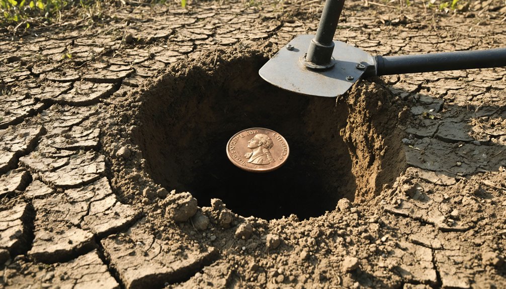coin burial depth variability