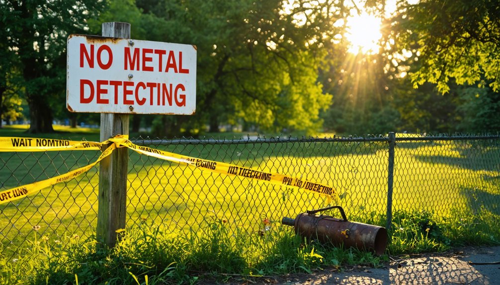 metal detecting area restrictions