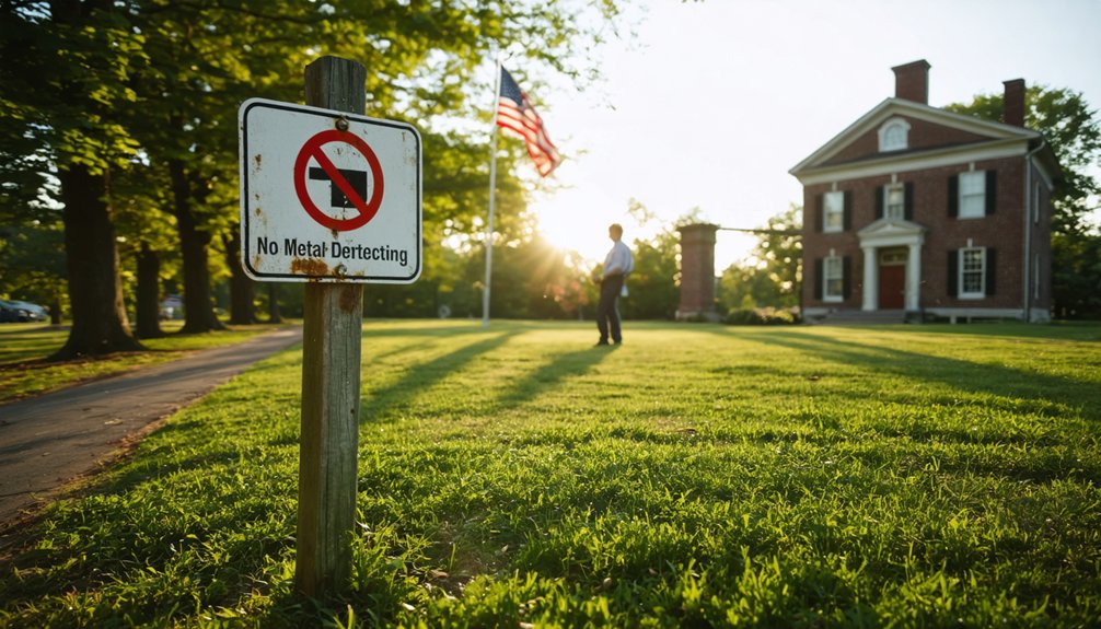 metal detecting prohibited areas