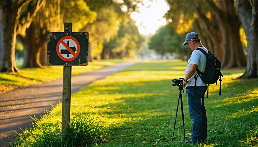 metal detecting prohibited areas