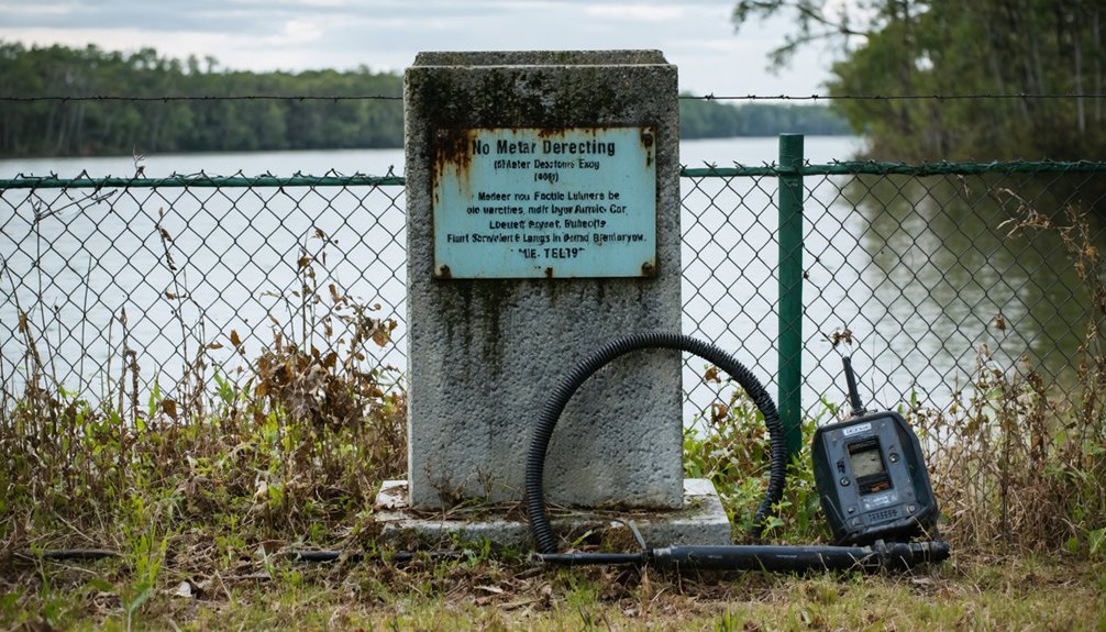 metal detecting prohibited federally