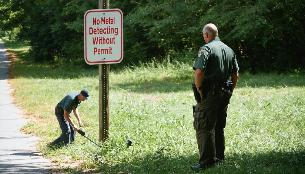 metal detecting requires permission