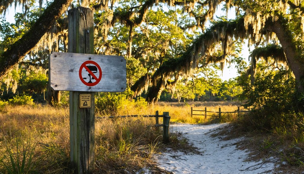 metal detecting restrictions enforced