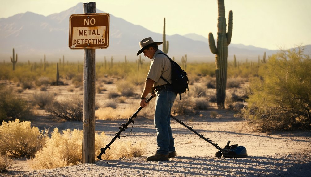 metal detecting strictly prohibited