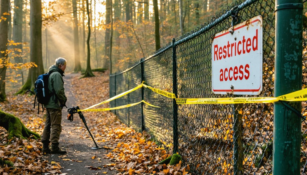 off limits metal detecting areas