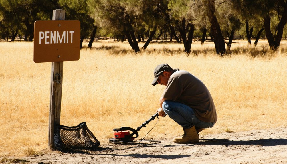 permitted metal detecting areas