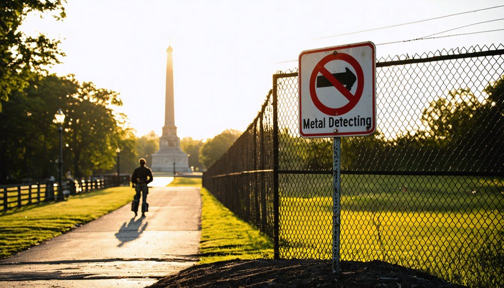 prohibited metal detecting areas