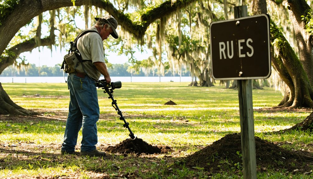 verify legal metal detecting locations