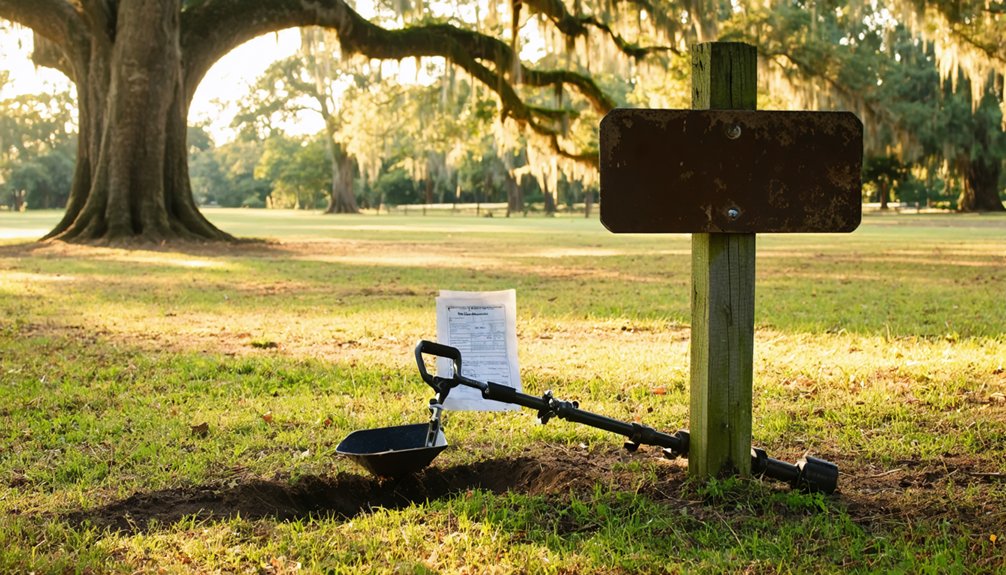 albany park metal detecting regulations
