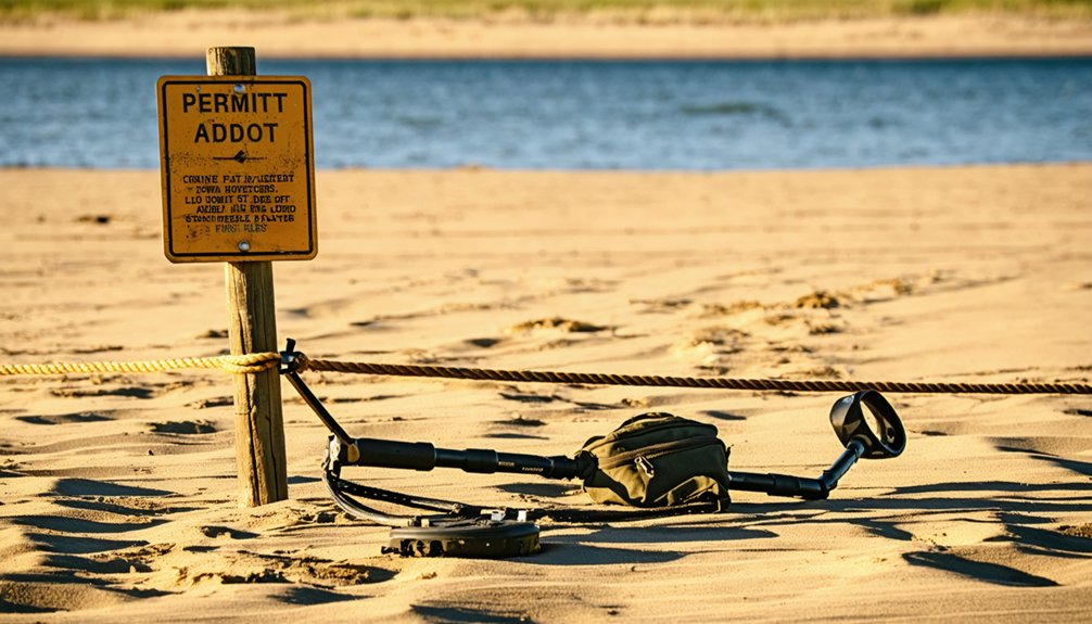 beach metal detecting hours