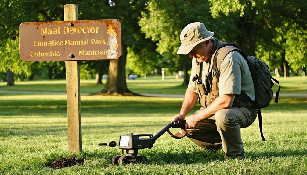 metal detecting guidelines columbia