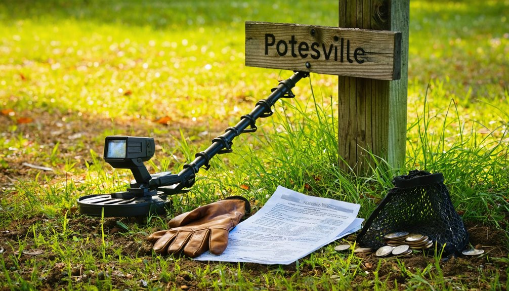 metal detecting guidelines pottsville