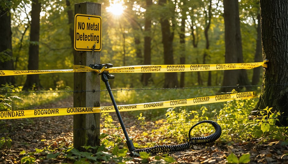 metal detecting is prohibited