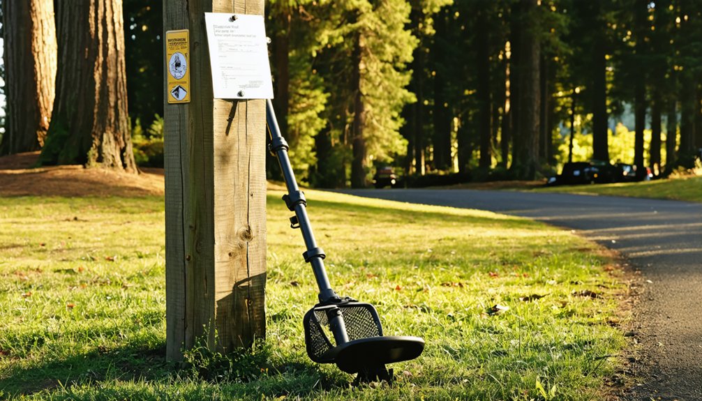 metal detecting park regulations