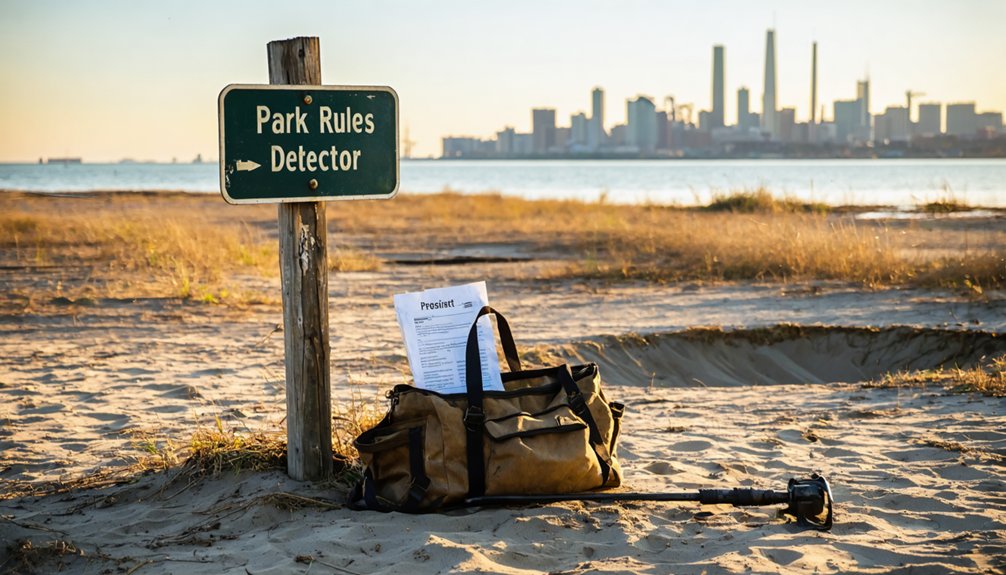 metal detecting permit required