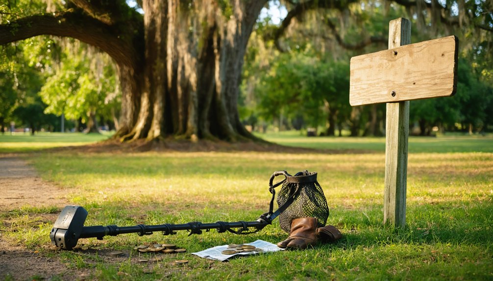 metal detecting public spots